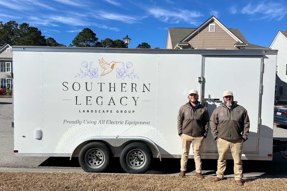 southern-legacy-landscape-group-trailer-2535 Southern Legacy Landscape Group co-owners Luke Strehl (left) and Tyler Collins (right).